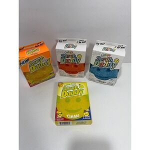 Scrub Daddy FlexTexture Sponge Bundle 4 Pack Lemon Fresh & Colors Scratch Free